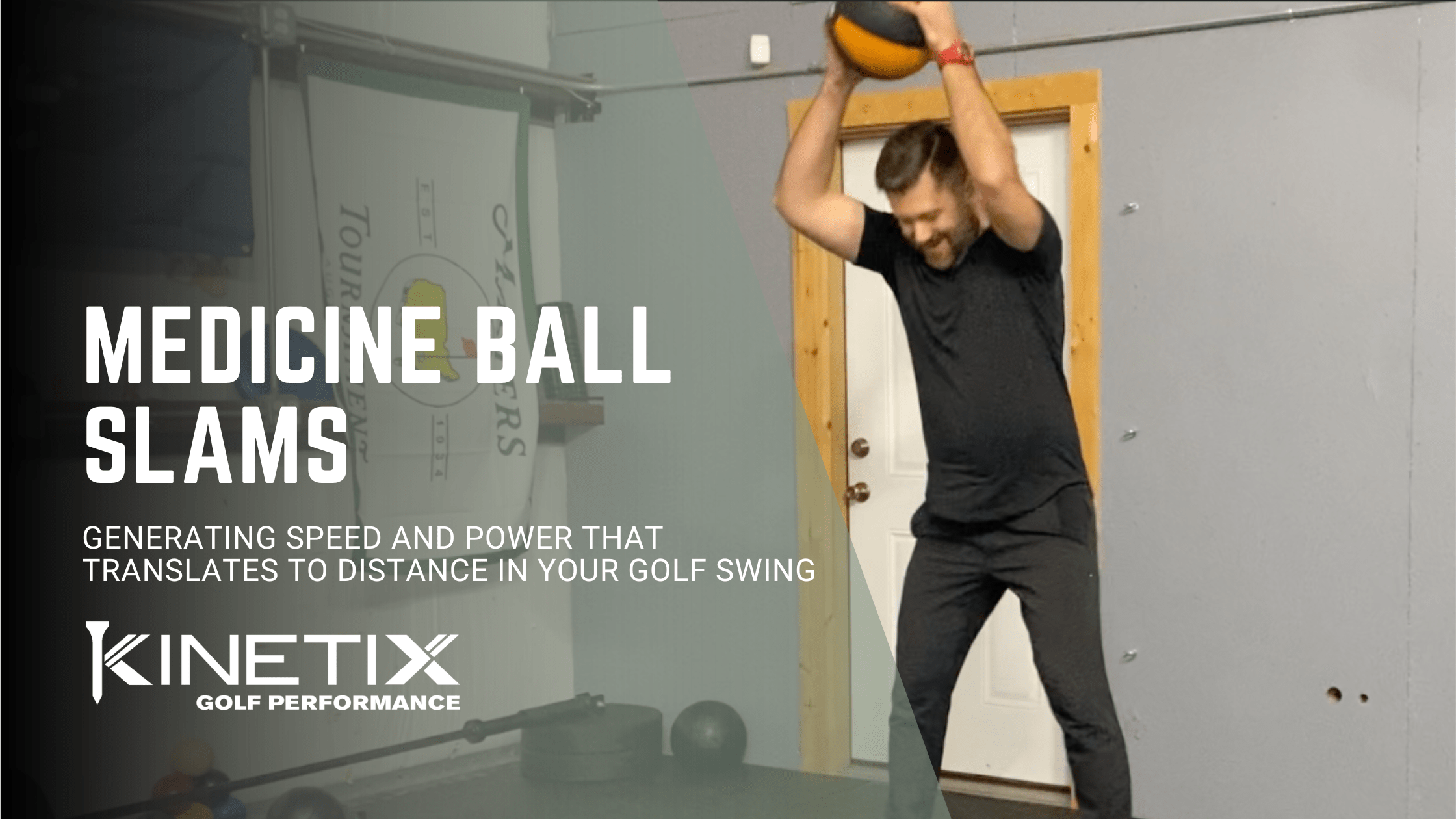 med ball slams are a great golf exercises to develop power and speed in your golf swing.