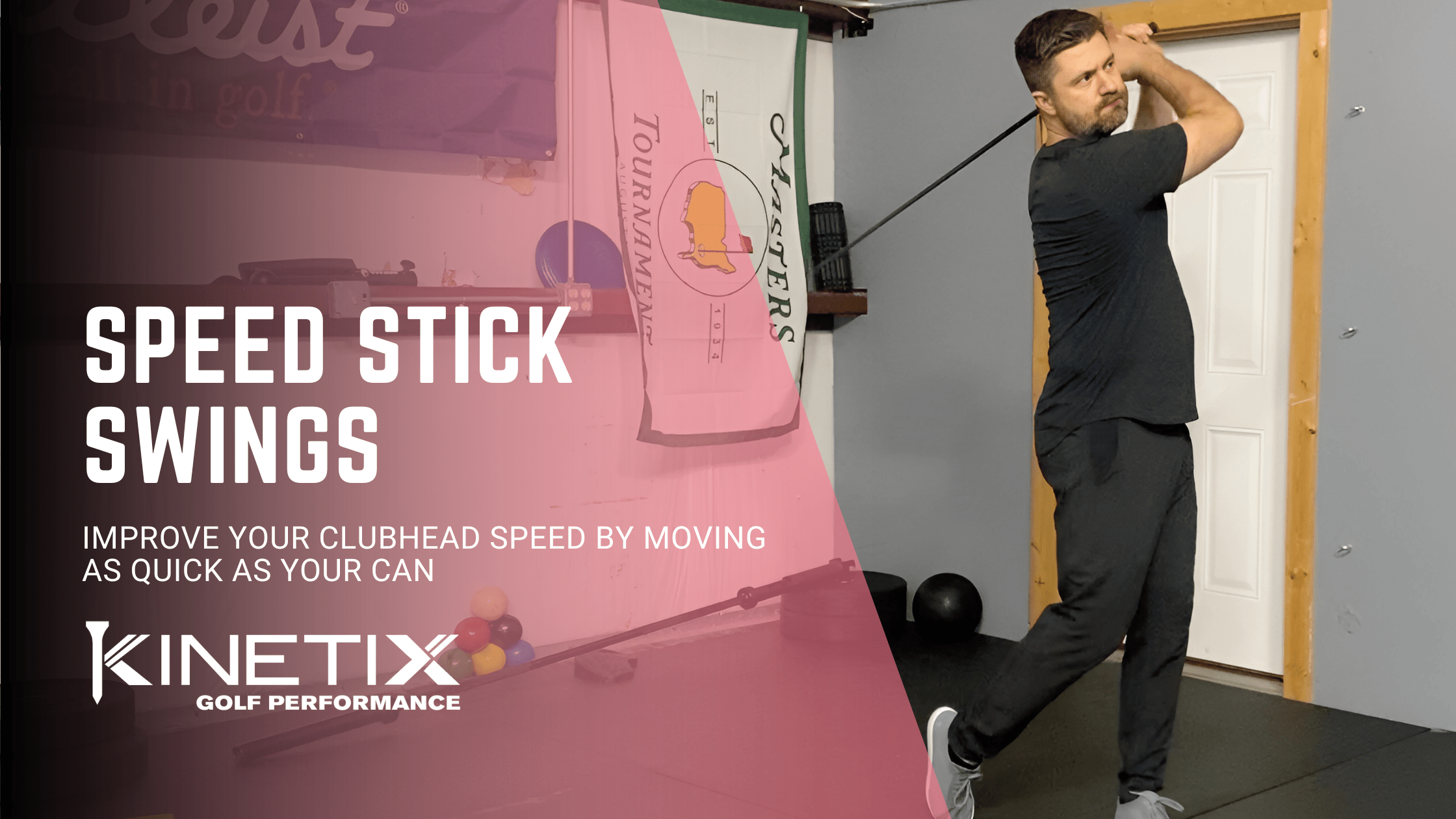 the speed stick drills is a great golf exercise to help improve your overall clubhead speed.