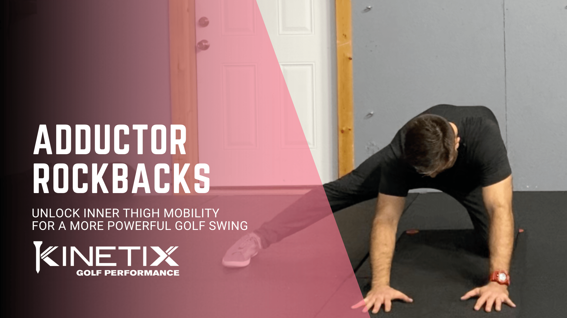 Adductor rock backs exercise for golfers - hip mobility stretch for better golf performance