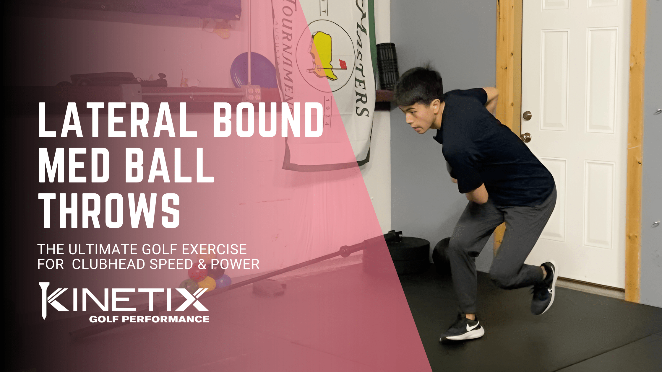 The lateral bounding with med ball throws is the ultimate golf exercises to develop speed, power while working on frontal plane stability