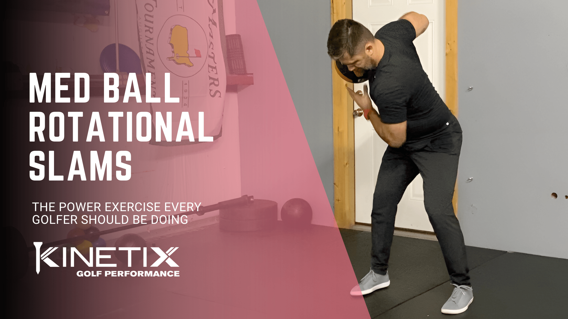 med ball rotational slams are great for generating single side explosive power for your golf swing.